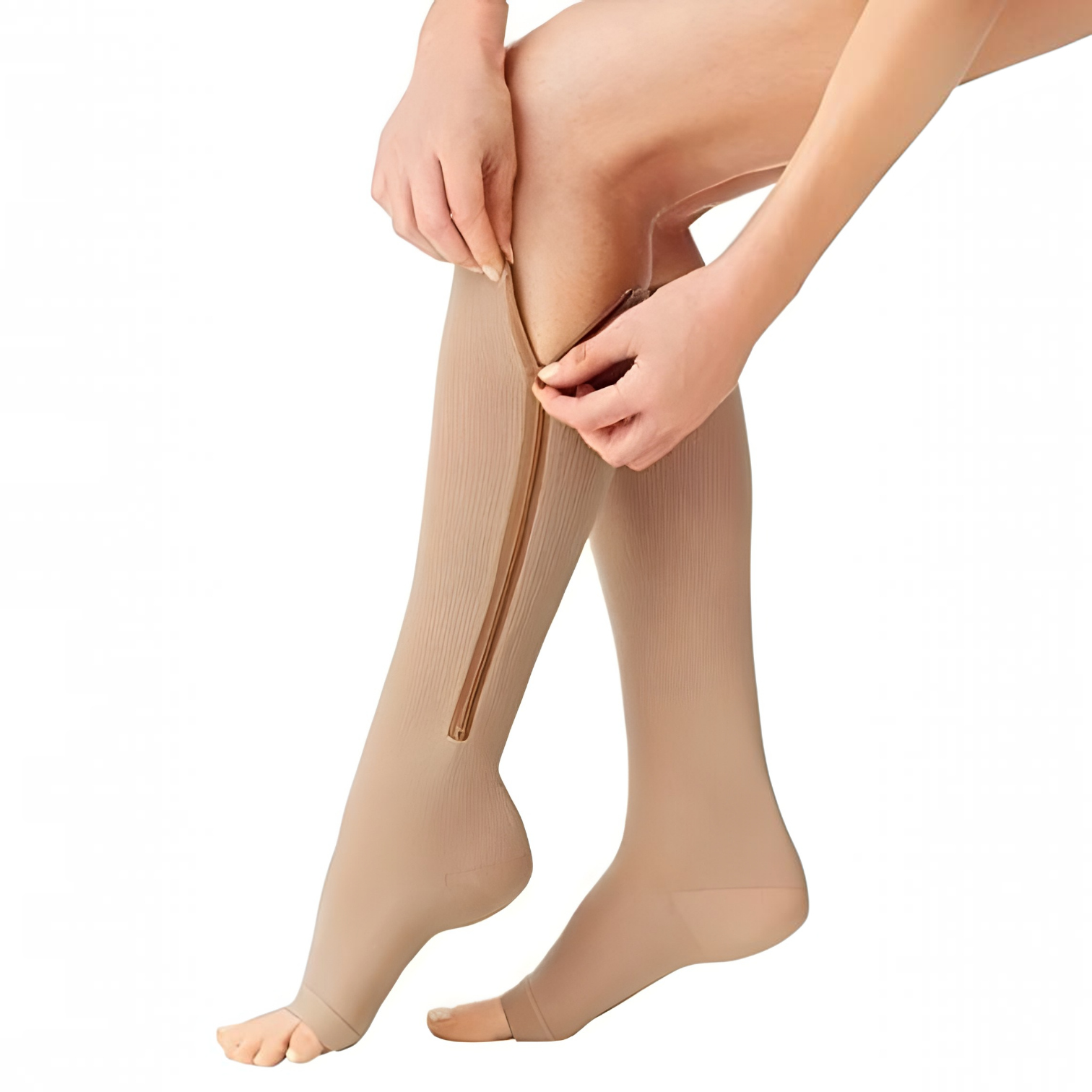 Compression Socks Support 20-30 Mmhg Zippered Stockings Comfort - Image 2