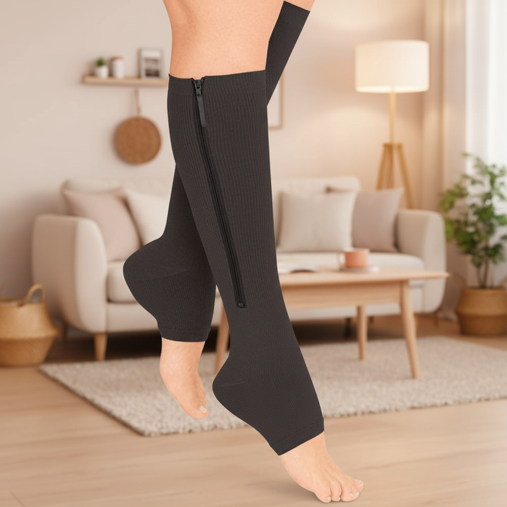 Compression Socks Support and Relief Zip-Up Design - Image 1