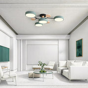 Contemporary Ceiling Round Iron LED and Wood Accents - Image 18