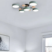 Contemporary Ceiling Round Iron LED and Wood Accents - Image 22