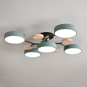 Contemporary Ceiling Round Iron LED and Wood Accents - Image 23