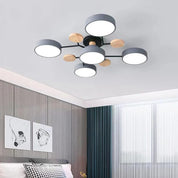Contemporary Ceiling Round Iron LED and Wood Accents - Image 31