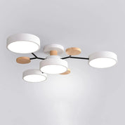 Contemporary Ceiling Round Iron LED and Wood Accents - Image 36