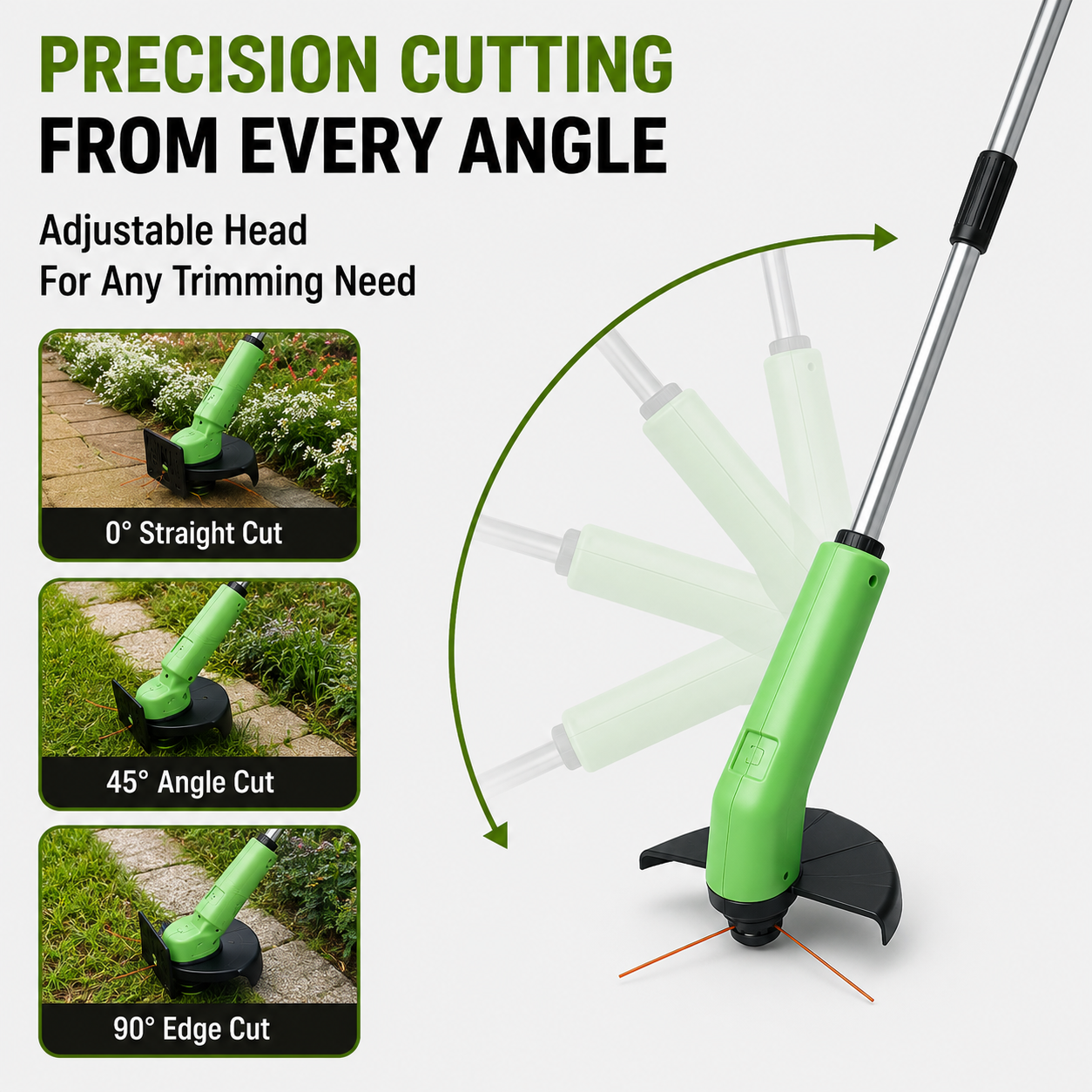 Cordless Grass Trimmer Lightweight Adjustable Lawn Cutter Edging - Image 8