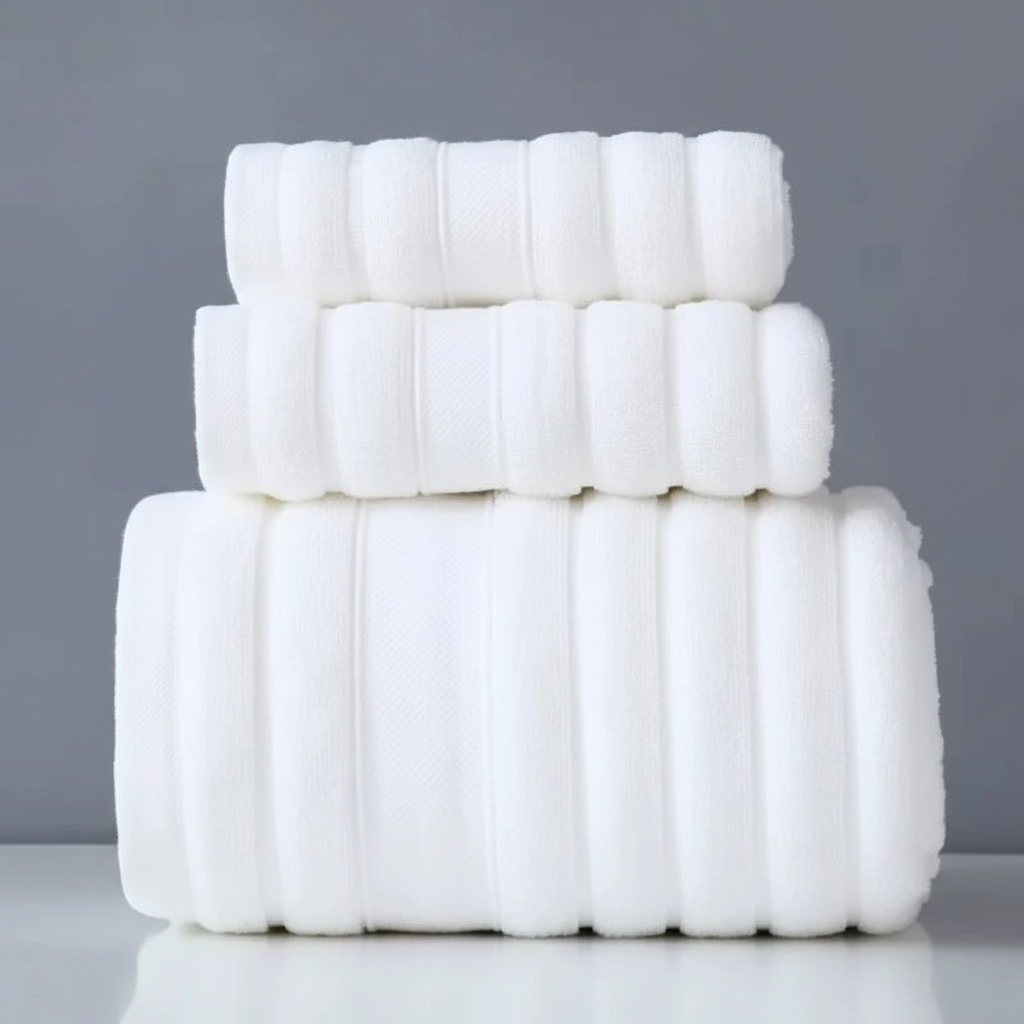 Cotton Bath Towel Set Soft Absorbent 100% Cotton 3-Piece Set - Image 4
