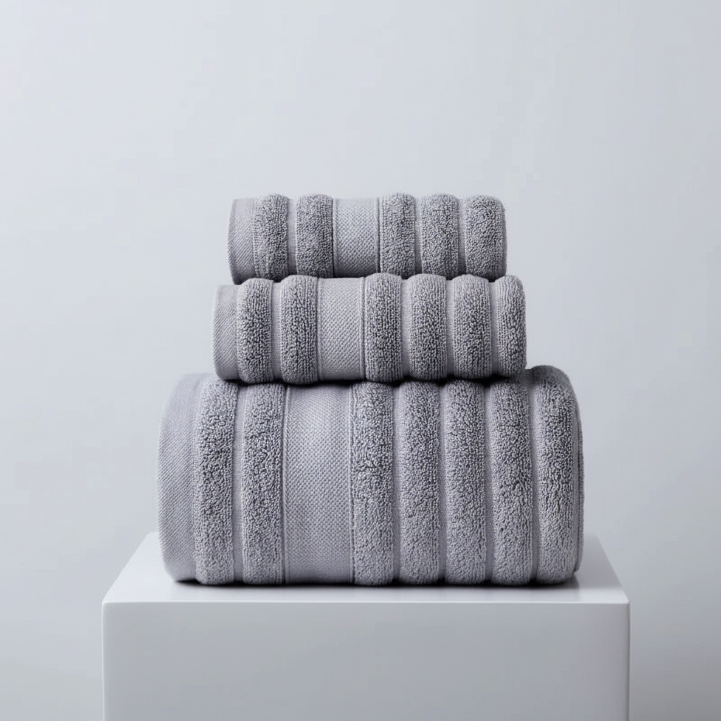 Cotton Bath Towel Set Soft Absorbent 100% Cotton 3-Piece Set - Image 5