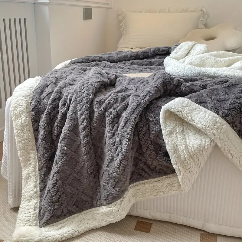 Cozy Sherpa Blanket Winter Soft Warm and Stylish Throw - Image 2