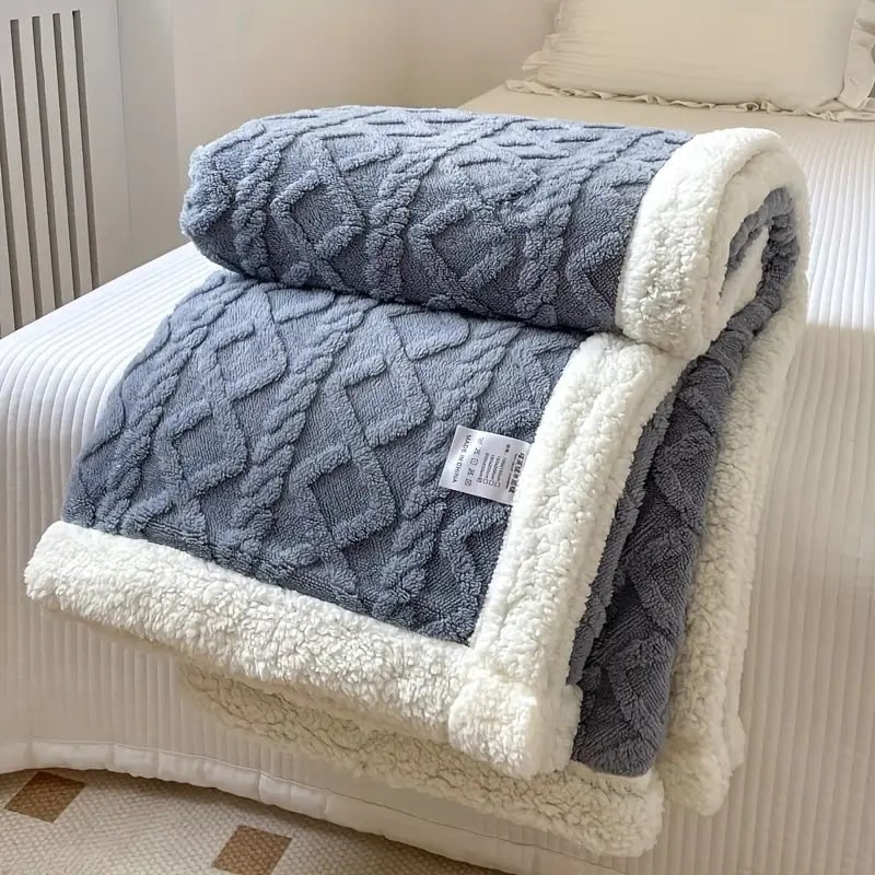 Cozy Sherpa Blanket Winter Soft Warm and Stylish Throw - Image 4
