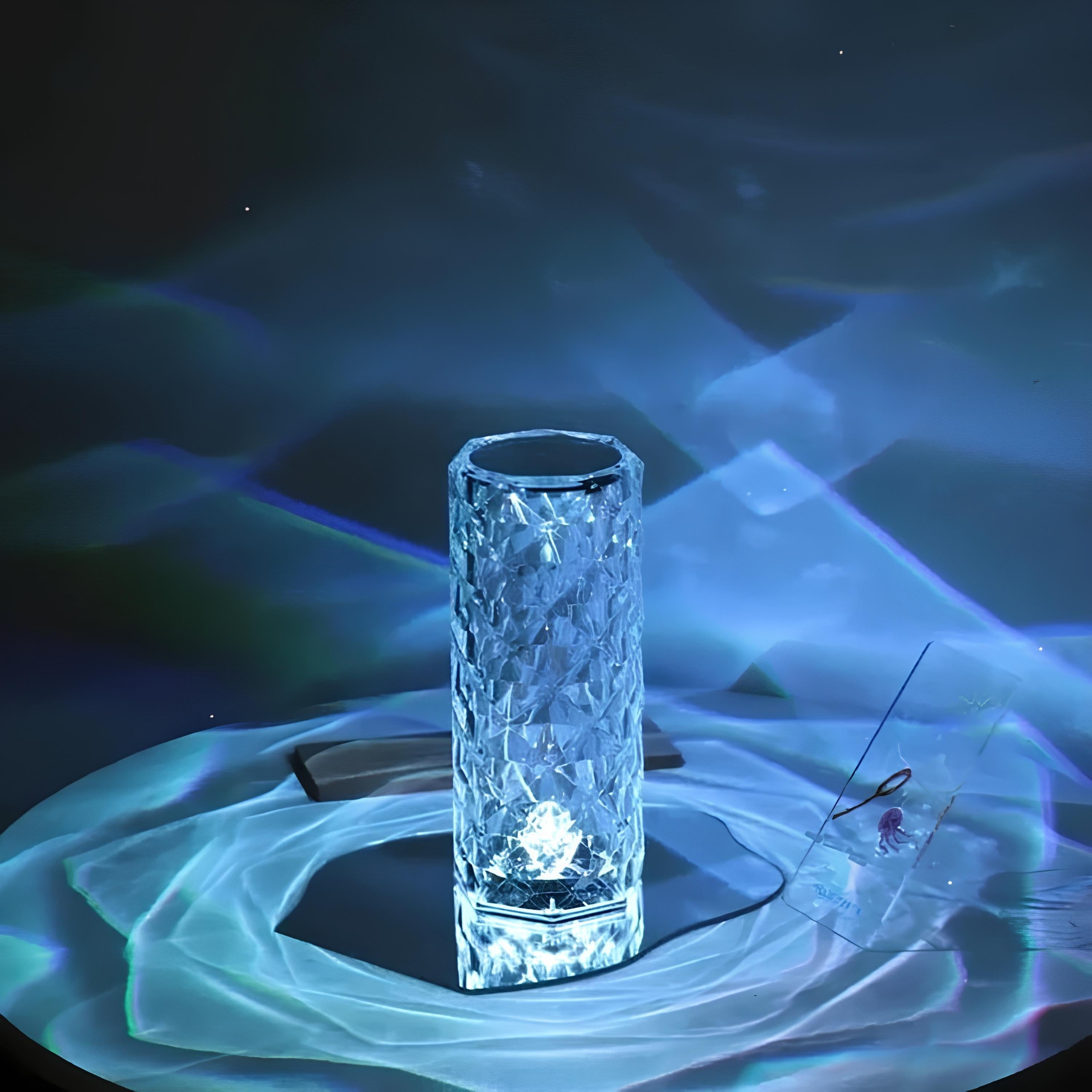 Crystal Touch Lamp Modern Glass Table Light Rechargeable LED - Image 5