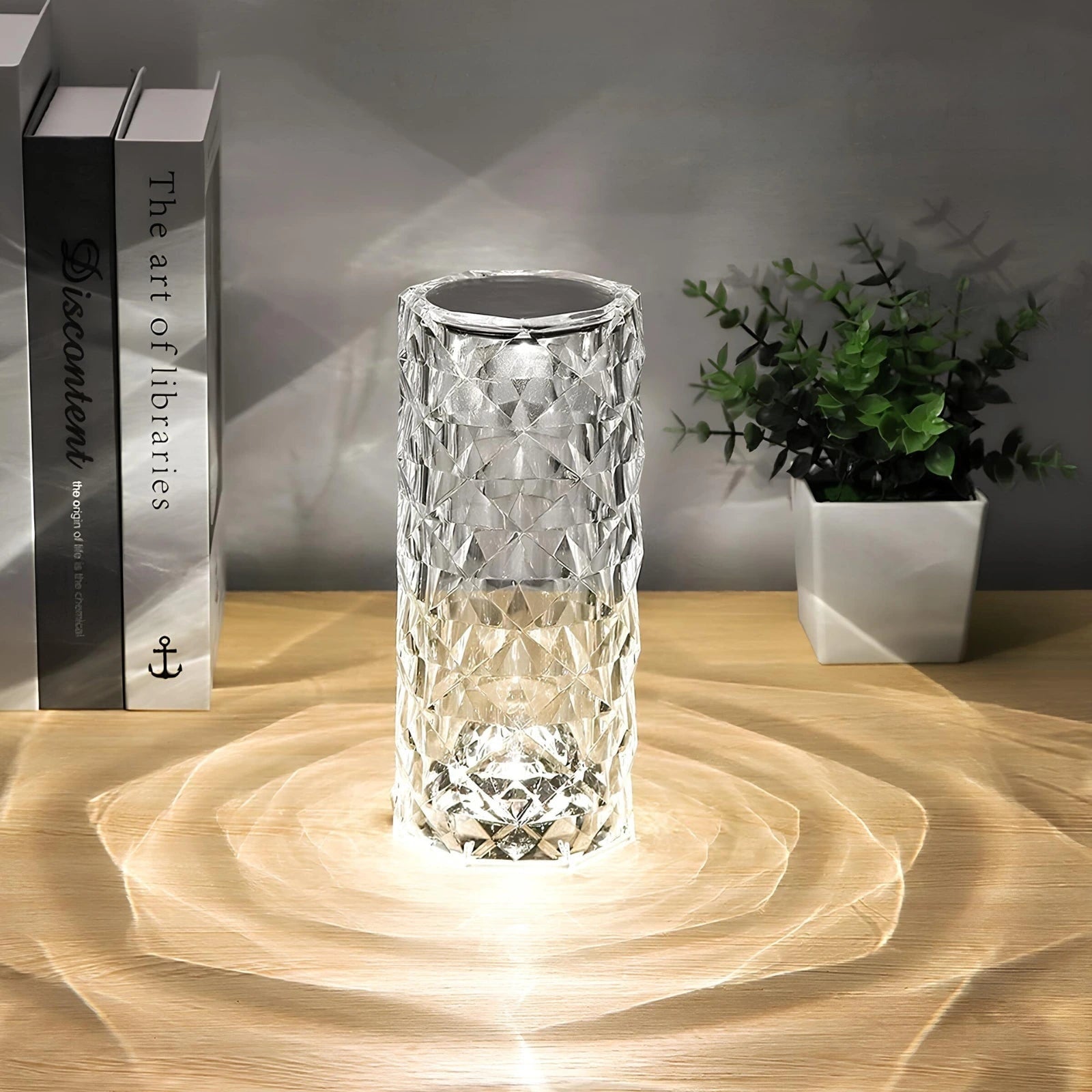 Crystal Touch Lamp Modern Glass Table Light Rechargeable LED - Image 6