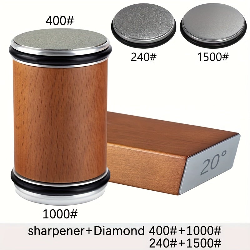 Diamond Knife Sharpener Set Magnetic Holder Wood & Metal Tools - Image 5