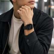 Digital Watch Word Display Illuminated Square Face Unisex - Image 10