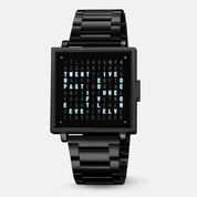Digital Watch Word Display Illuminated Square Face Unisex - Image 3