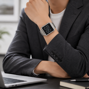 Digital Watch Word Display Illuminated Square Face Unisex - Image 9