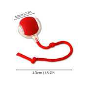 Dog Fetch Toy Rope Durable Rubber Ball Interactive Playtime - Image 2