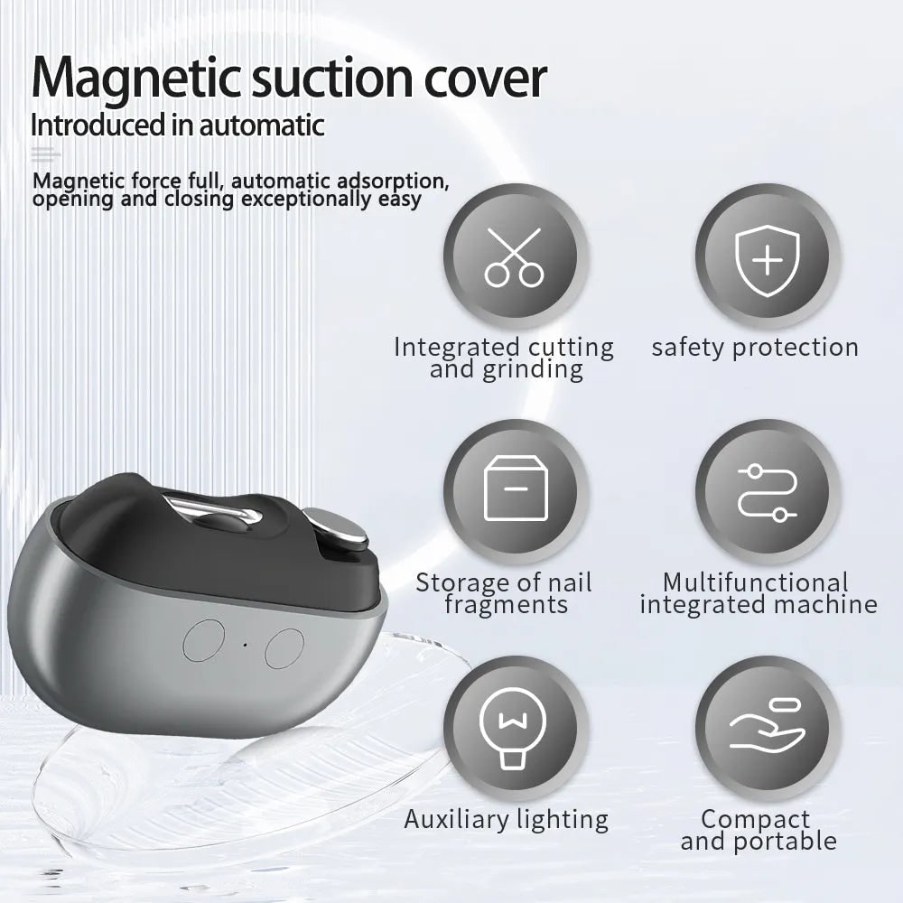 Electric Nail Clipper LED Light and Magnetic Design Portable - Image 6