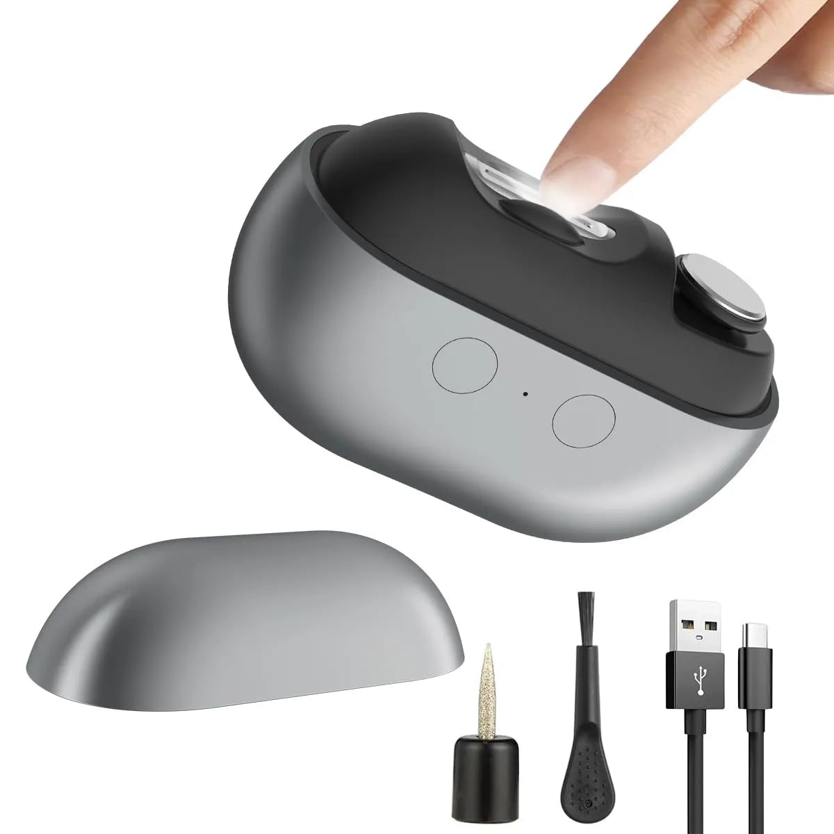 Electric Nail Clipper LED Light and Magnetic Design Portable - Image 7