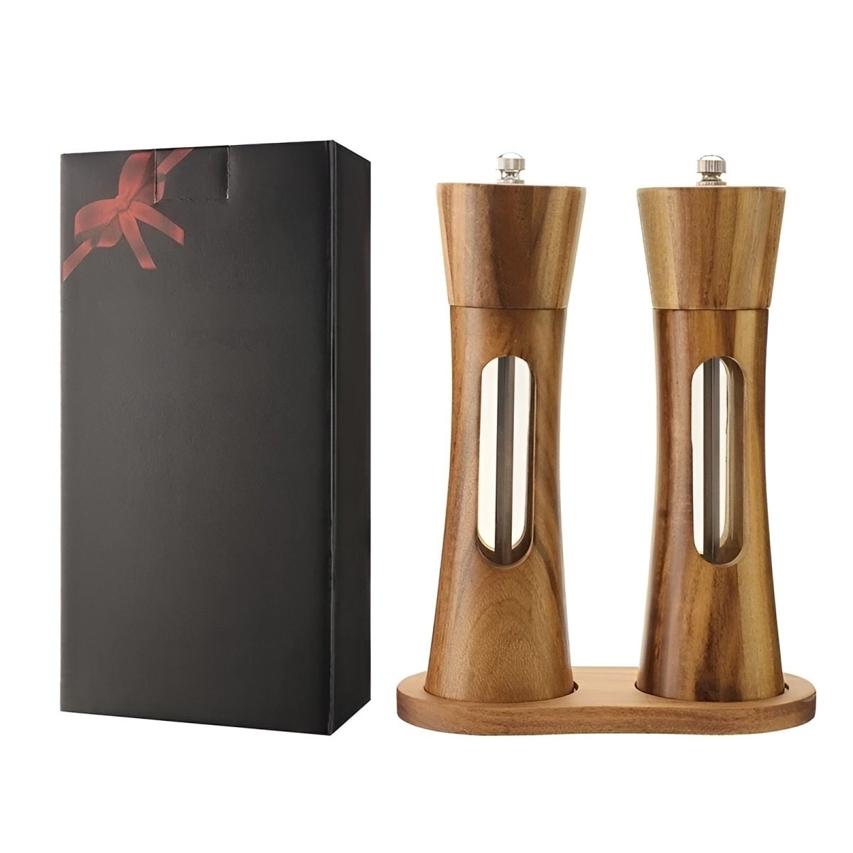 Elegant Wooden Salt and Pepper Mills Precise Kitchen Seasoning - Image 5