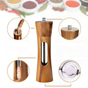 Elegant Wooden Salt and Pepper Mills Precise Kitchen Seasoning - Image 9