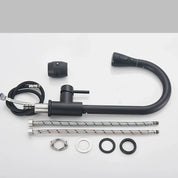Extendable Kitchen Faucet Shower Function Stainless Steel Design - Image 4