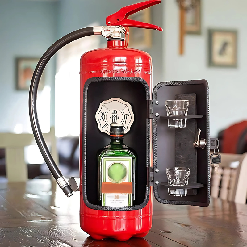 Fire Extinguisher Bar Cabinet Glass Storage and Unique Design - Image 1