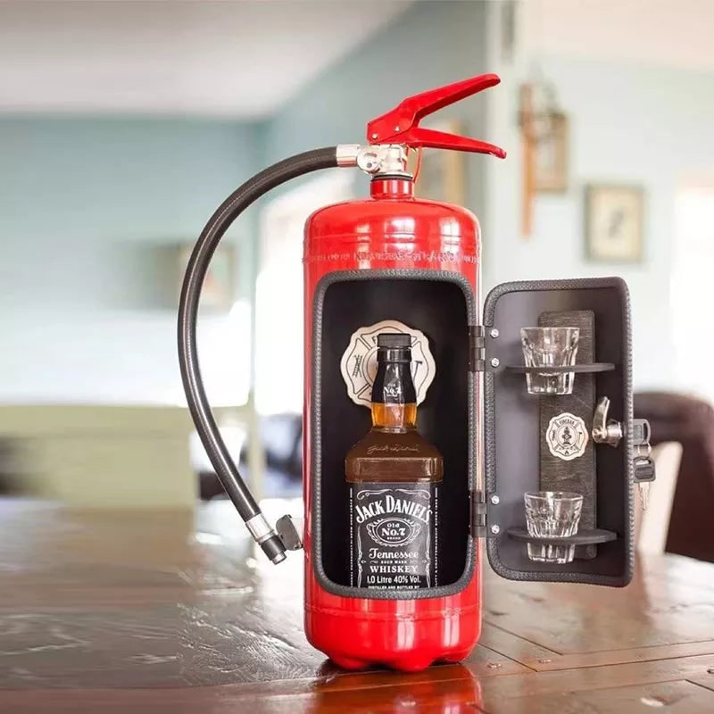Fire Extinguisher Bottle Storage Home Bar Unique Hidden Design - Image 7