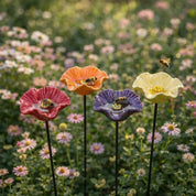 Flower Garden Stakes Handmade Weatherproof Ceramic Bee Feeders 4 - Image 6