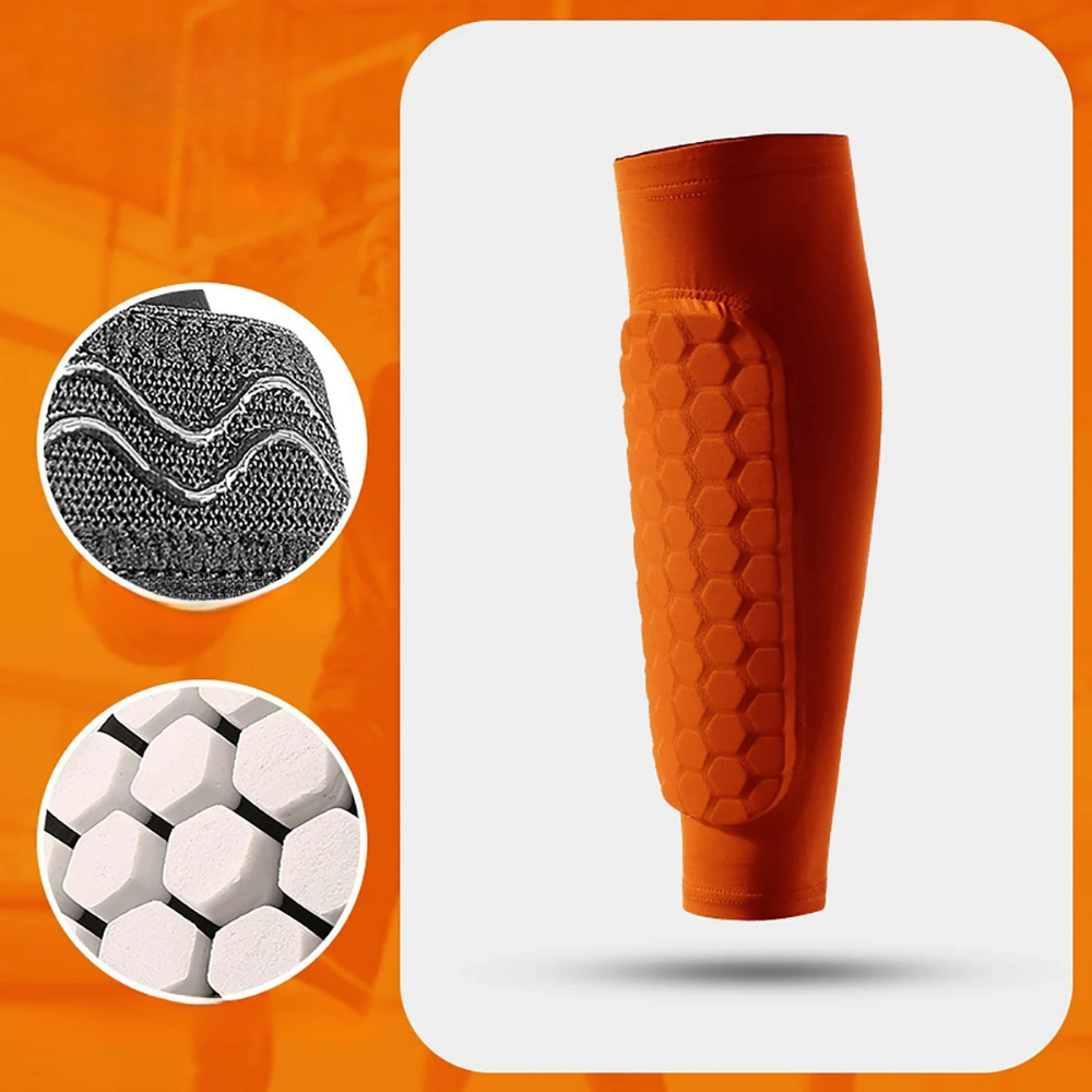 Football Shin Guard Sleeves Soccer Pad Compression Support - Image 10