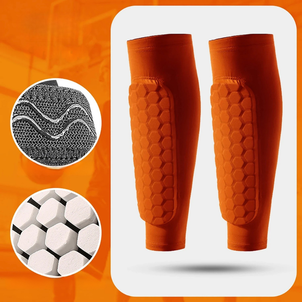 Football Shin Guard Sleeves Soccer Pad Compression Support - Image 11