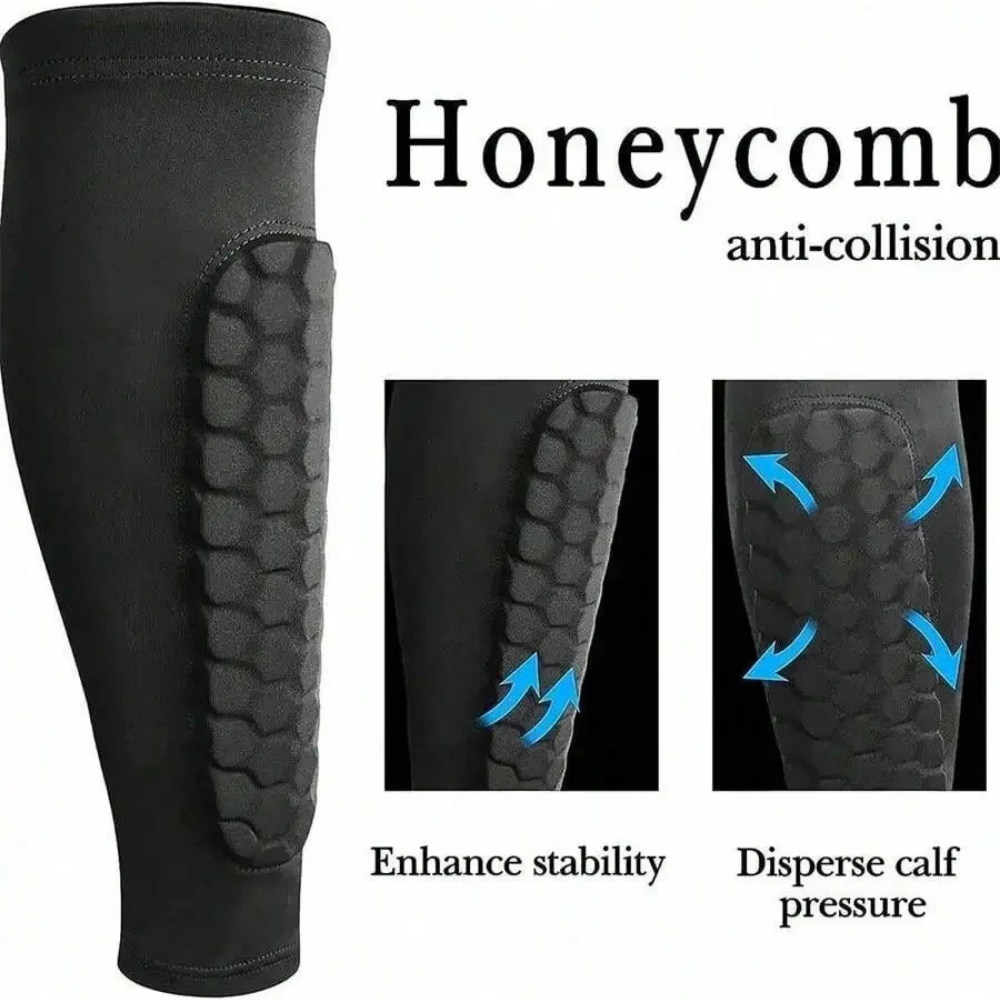Football Shin Guard Sleeves Soccer Pad Compression Support - Image 12