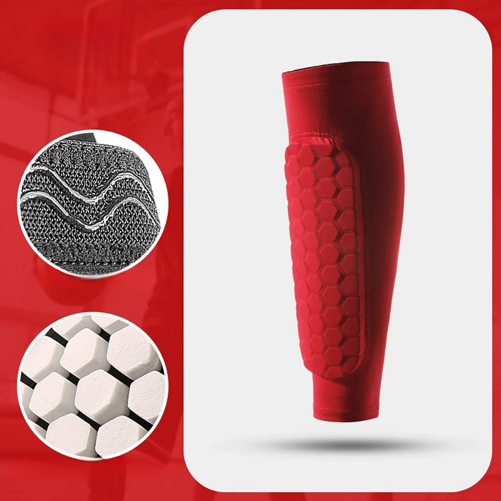 Football Shin Guard Sleeves Soccer Pad Compression Support - Image 4