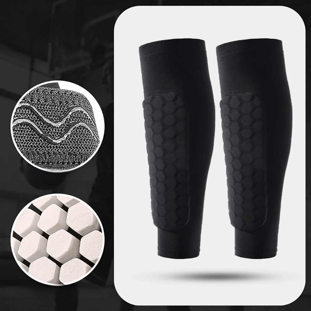 Football Shin Guard Sleeves Soccer Pad Compression Support - Image 7