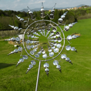 Garden Wind Spinner Crystal Accents Outdoor Decor