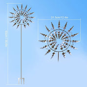 Garden Wind Spinner Crystal Accents Outdoor Decor - Image 3