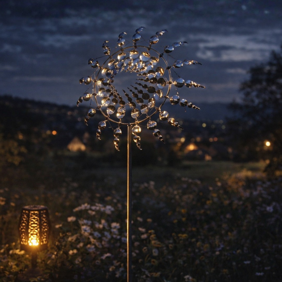 Garden Wind Spinner Crystal Accents Outdoor Decor - Image 5