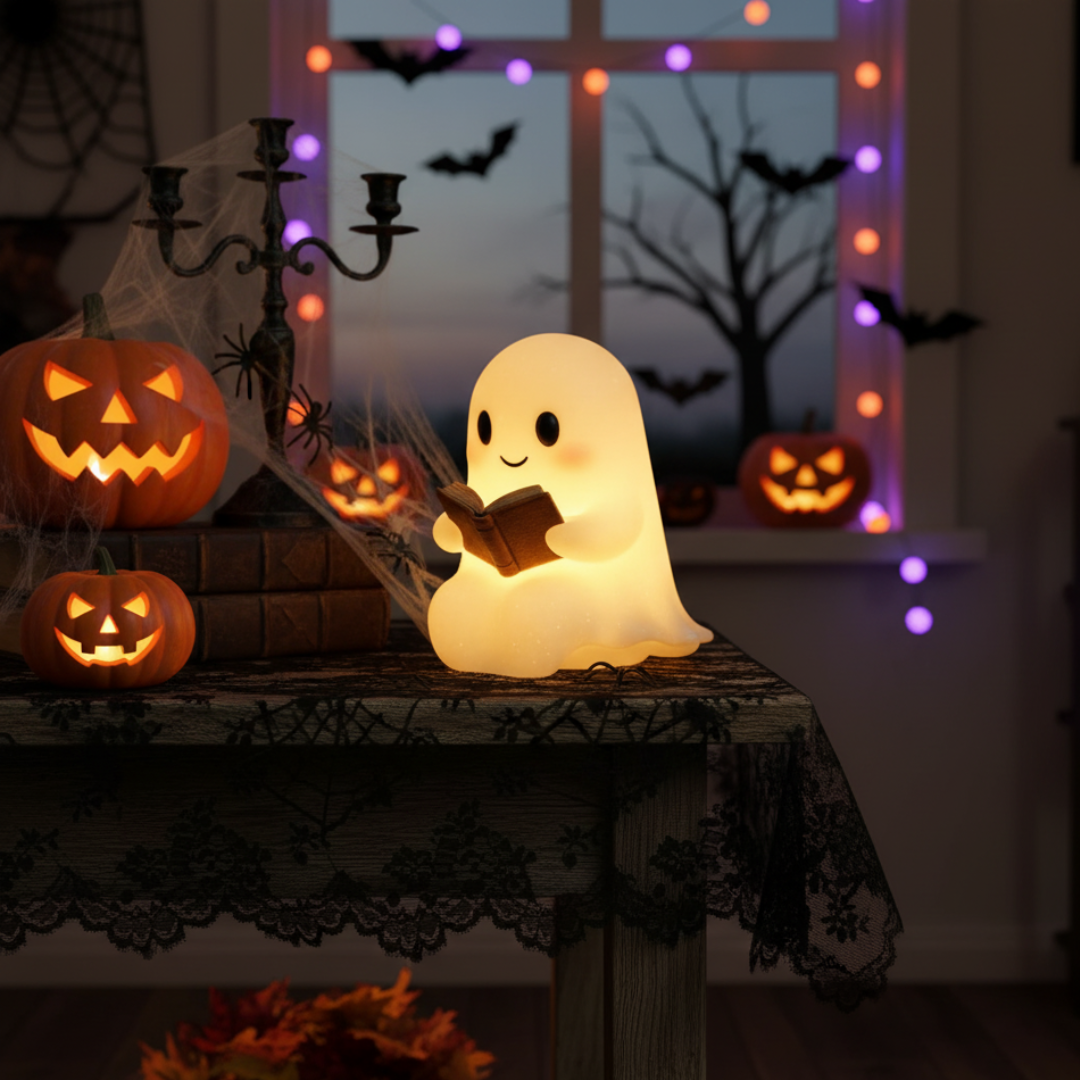 Ghost Night Light Cute Reading Lamp Bedroom Decor - Image 7