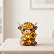 Glow the Dark Cow Night Light Floral Design Room - Image 1