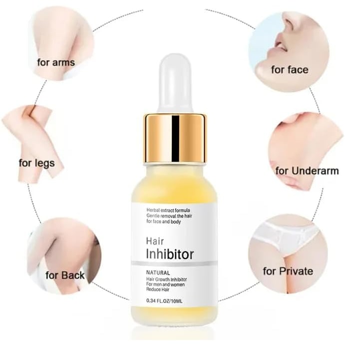 Hair Inhibitor Serum Smooth Skin Pain-Free Hair Removal 1+1 Free - Image 3