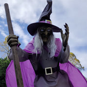 6-Foot Halloween Witch Decoration Scary Flying Outdoor Prop