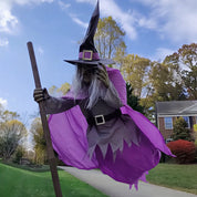 6-Foot Halloween Witch Decoration Scary Flying Outdoor Prop