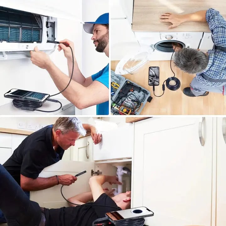 HD Endoscope Camera Inspection Flexible Borescope LED Light - Image 5