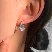 Hoop Earrings Crystal Accent Elegant Style - Image 17