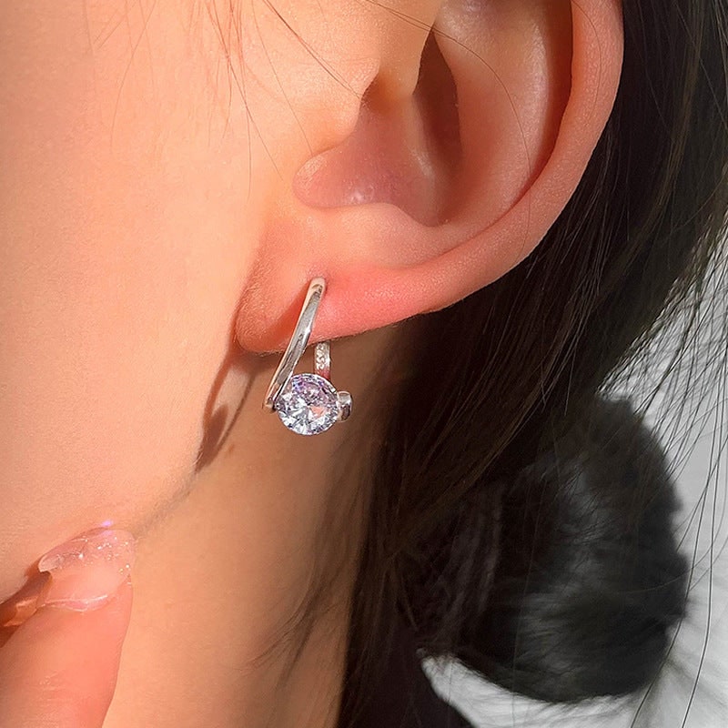 Hoop Earrings Crystal Accent Elegant Style - Image 17