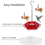 Hummingbird Feeder Ant Moat Outdoor Hanging Nectar Dispenser - Image 5