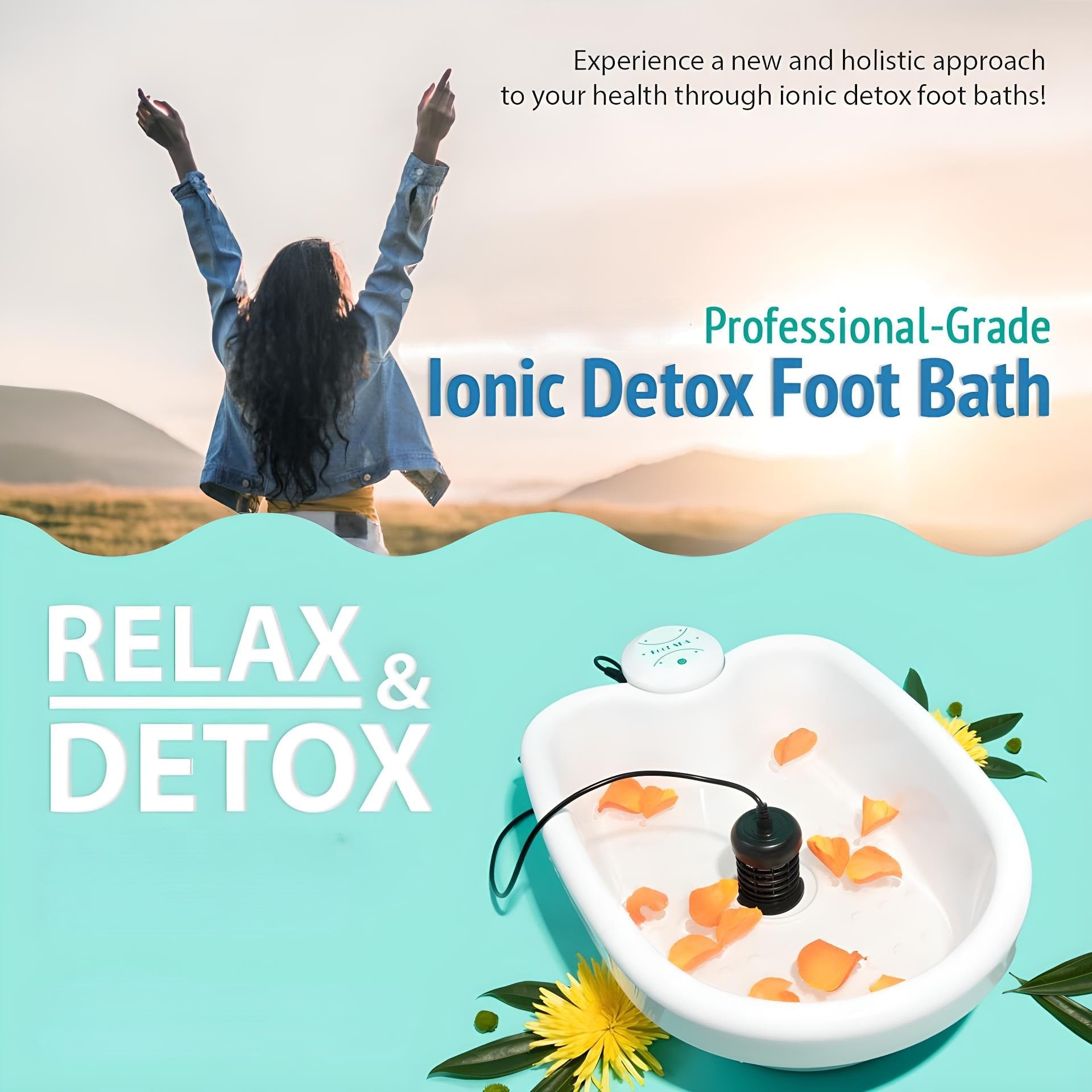Ionic Foot Bath Toxin Removal Relaxation Therapy