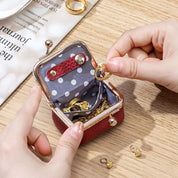 Jewelry Organizer Case Polka Dot Lining Travel Storage