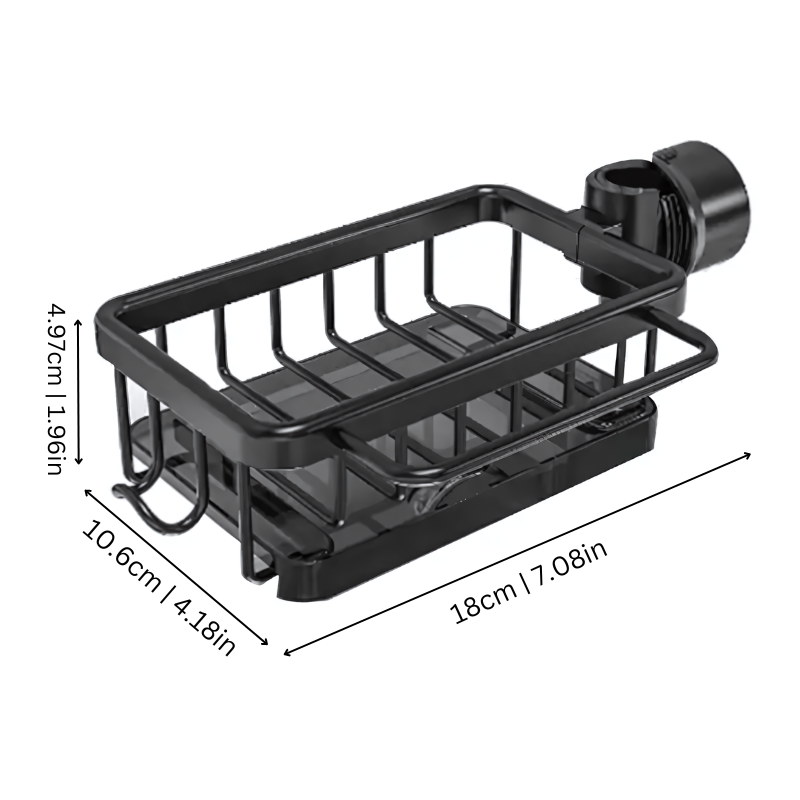 Kitchen Sink Organizer Basket Soap and Sponge Stainless Steel - Image 2