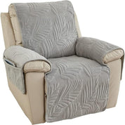 Leaf Pattern Recliner Cover Quilted Sofa Protector Living Room - Image 5