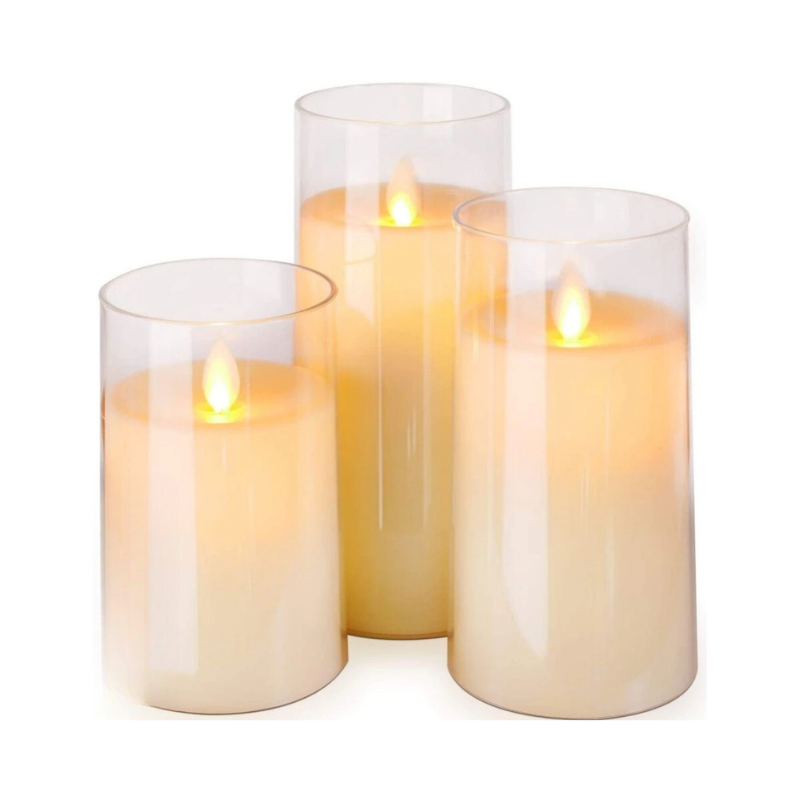 LED Flameless Candles Set 3 Realistic Glow - Image 4