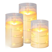 LED Flameless Candles Set 3 Realistic Glow - Image 5